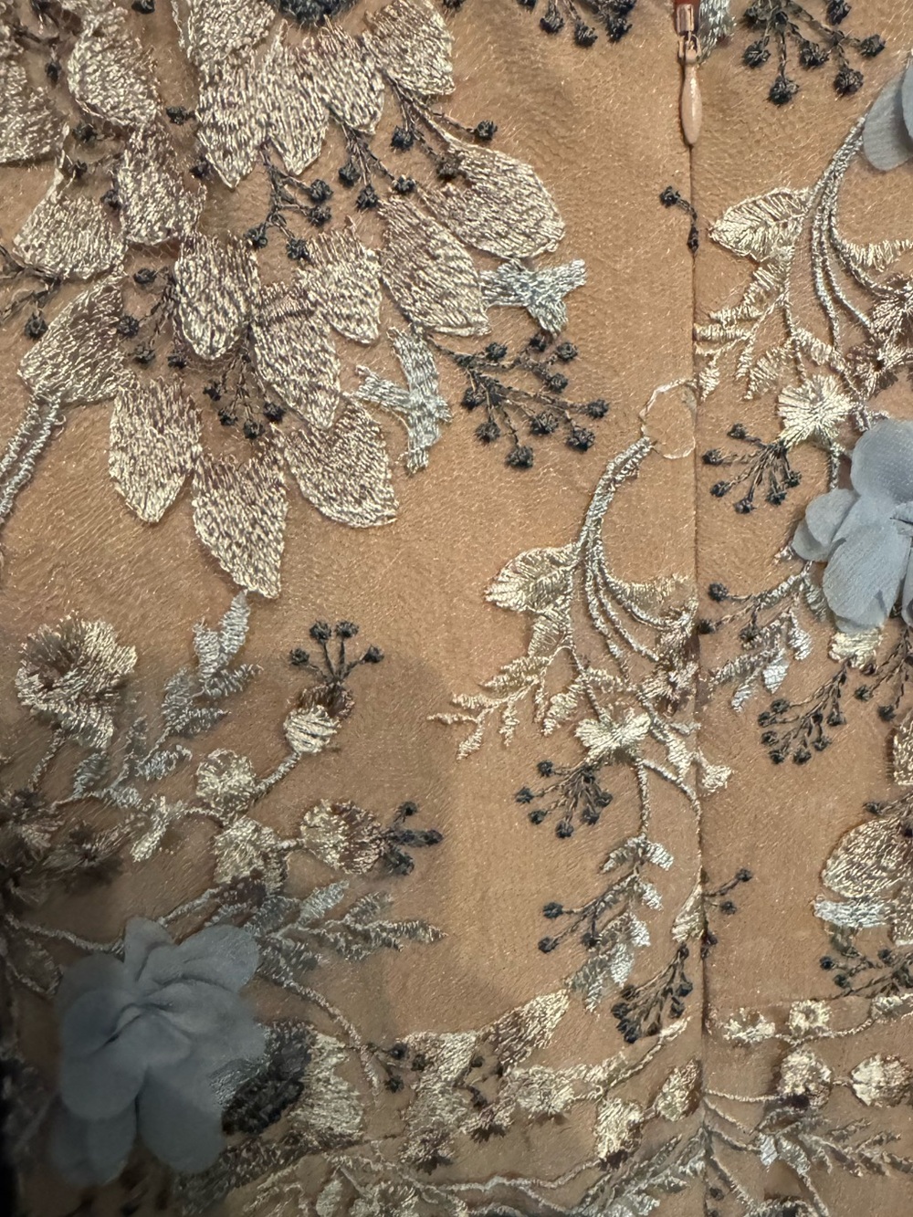 NWT Dress The Population Elegant Floral Embroidered Maxi Dress in Mineral Blue 🦋 - Picture 8 of 10